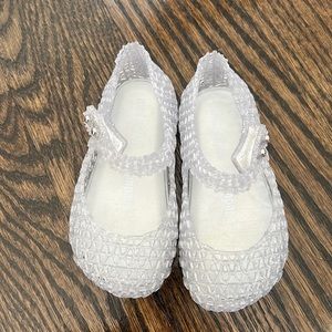 Mini Melissa silver jelly baby flats size 6